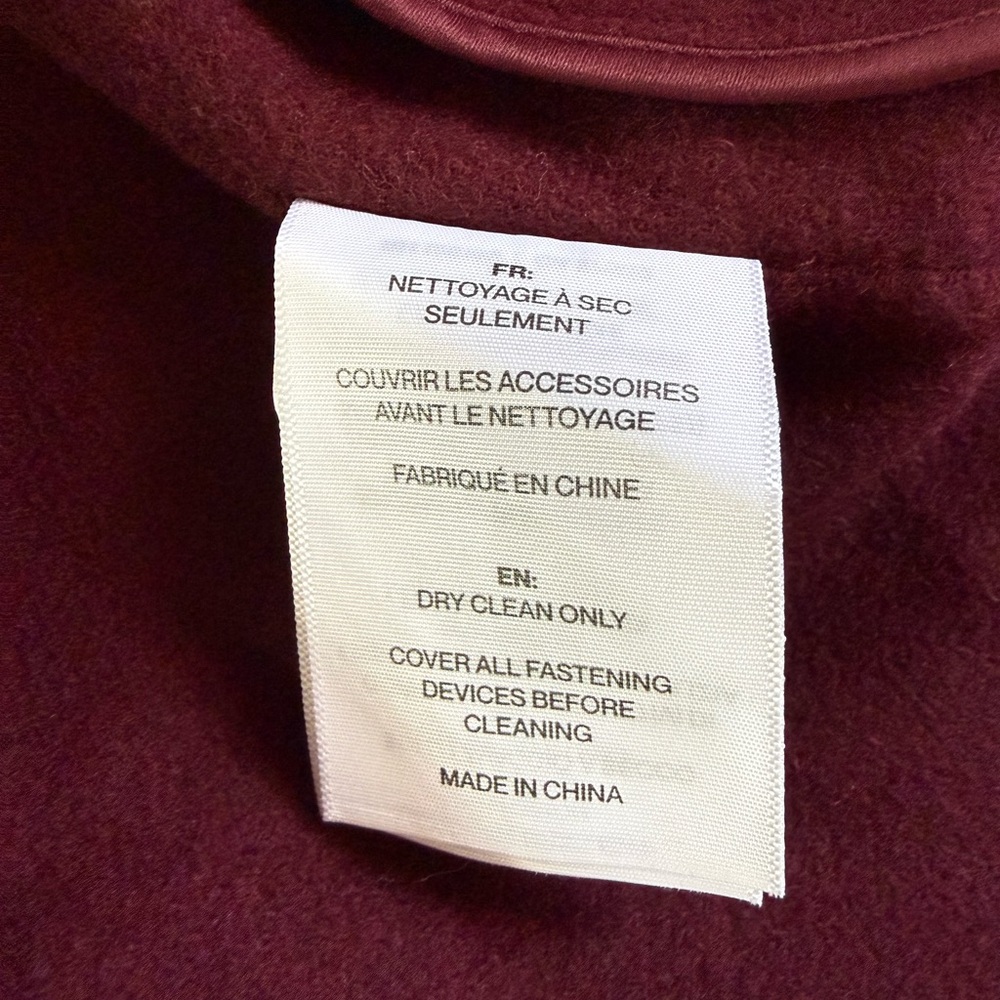 Soia & Kyo BRIDGETTE-N Merlot Women's Wool Belted Coat R13A - Picture 8 of 11